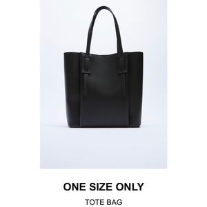 Zara Black shoulder bag book tote
